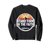 Verso della Bibbia Cristiana Citazione Stand Firm in The Faith Vintage Felpa