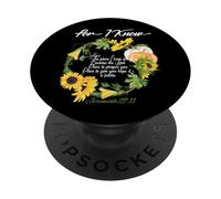 Verso della Bibbia per I Know Christian Autunno Girasole PopSockets PopGrip Adesivo