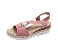 Verso l'estate: sandali con plateau con punta ondulata e design elegante per un look casual e alla moda. (OTHER, 37)