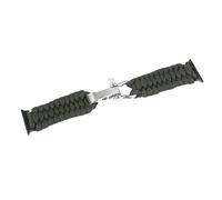 Verstellbares, grÃ¼nes Nylon- und Legierungsarmband mit Flechtmuster fÃ¼r iOS Watch 1-9 & SE