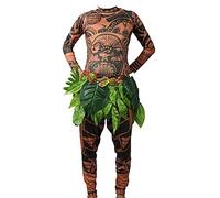 VersusModa Tipo Maui Vaiana Costume Carnevale Travestimento Uomo Animazione Cosplay Maui MAUIC12 (Solo Set Vestiti 3 Pezzi, XL)