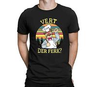 Vert der Ferk Funny Swedish Chef Vintage Design Mens Short Sleeve T Shirt COT. XXL