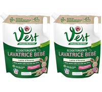 Vert - Ecodetergente Lavatrice Bebè - Fragranza Latte d'Avena, 100% Origine Naturale, Superefficace anche sulle Macchie del Bebé, Ipoallergenico, per Pelli Sensibili - Flacone da 1200 ml, 30 Lavaggi