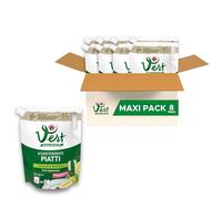 Vert - Ecodetergente Piatti - Fragranza Limone e Basilico, 100% Origine Naturale, Funzione Extra Sgrassante e Risciacquo Facile, Ipoallergenico, Adatto anche a Pelli Sensibili - 8 Flaconi da 1000ml
