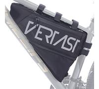 VertAst, borsa a triangolo impermeabile da montare al telaio della bicicletta, 4 l, per mountain bike o bici da strada, nera