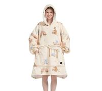 VERTAST Felpa con cappuccio oversize coperta in pile indossabile per uomo e donna, coperta in pile Sherpa calda e morbida per la casa, regalo per giocatori e amanti del divano, Audlt