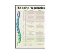 Vertebrae and Spine Anatomy Educational Chart Canvas Wall Art Poster for Chiropractic Office Yoga Studio Clinic(Framed,12X18inch(30X45cm))