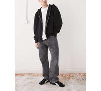 Vertere Berlin - Snakebite - Jeans ampi nero slavato con stampa su tutto il capo W32