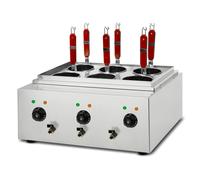 VERTES Cuocipasta Professionale 3x 1700W 6 Cestelli per la Pasta