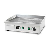 VERTES Piastra per griglia elettrica professionale, potenza 4400 watt, alloggiamento in acciaio inox, temperatura regolabile da 50 a 300°C, griglia plancha elettrica con superficie 74x41cm