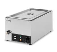 VERTES Scaldavivande elettrico per buffet, 1000 W, in acciaio inox (include 1 contenitore GN da 1/1 con coperchio per 20,5 l, bagno d'acqua, temperatura continua 0-85 °C)