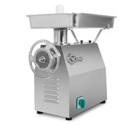 VERTES Tritacarne Elettrico, acciaio inox, 1500W, 350 kg/h, taglia 32, professionale per la ristorazione, 2 vassoi di alimentazione, 4 dischi forati, 2 coltelli, tamper, marcia avanti, retromarcia