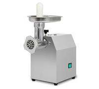 VERTES Tritacarne Elettrico, acciaio inox, 370W, 80 kg/h, taglia 8, professionale per la ristorazione, 2 vassoi di alimentazione, 4 dischi forati, 2 coltelli, tamper, marcia avanti, retromarcia