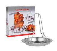 Vertical Chicken Roaster, Folding Non Stick Rack, Stainless Steel Grill Stand, Heavy Duty Sturdy, for Outdoor Kitchen Food Party Gathering Picnic Roasting Chicken Duck Turkey BBQ Cooking