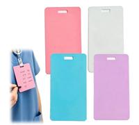 Vertical Erasable Badge Note,Reusable Silicone Badge Notepad,Lightweight Dual-Sided Writable Mini Sticky Notes,Ballpoint Pen Write & Alcohol Wipeable,Portable BadgesPocket Notebook (4MIX)