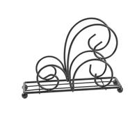Vertical Iron Napkin Clip - Light Luxury Paper Towel Holder Electroplated Tabletop Stand with Stabilizing Balls Scatola di fazzoletti(Svart)