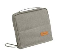 Vertical Makeup Bag | Large Capacity Portable Holder With Handle | Zipper Compartments Organizer | Waterproof Lightweight Wide-Open Storage Tote For Women Toiletry Jewelry School Bathroom