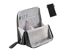Vertical Makeup Organizer Bag, 2025 New Doresty Makeup Bag, Standing Makeup Bag, Portable, Large Capacity, Compartments, Waterproof Multifunctional Make up Bags for Travel & Home (Black)
