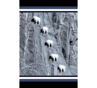 Vertical Mountain Goats Themed Journal Notebook - Rocky Wall Design: 6" X 9" 140 Pages Wide Ruled Paperback