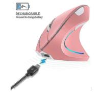 Vertical Mouse, Right Handed 2.4ghz Wireless Ergonomic Rechargeable Vertical Mouse with 4 Adjustable