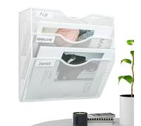 Vertical Paperwork Filing Organizer, Metal Tray Divider, Industrial Tiered Sorter, Space Efficient Mounted Holder, Educational Classroom Document Rack, Residential Workplace Doorway Utization