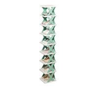 Vertical Shoe Rack, 9-Story Multi-Functional Organizer, 10,43 x 10,04 x 50,98 pollici, Folding Shelves, No Assembly Slipper Storage, for Bathroom, Entryway, Small Apartment, RV Use
