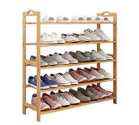 Vertical Shoe Rack Wooden Shoe for Small Spaces DIY Space-Saving Shoe Tower Slim High Storage Solution for Entryway Bedroom Corner Garage(A,25x90x87cm(10x35x34inch))