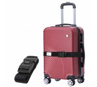 VERTICAL STUDIO "Malmö" 20" Trolley bagaglio a mano vino rosso inclusa tracolla per bagaglio GRATUITA rosso Taglia:taglia unica