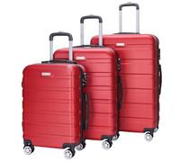 VERTICAL STUDIO Valigia da viaggio da 20", 24", 28", set da 3 pezzi, con cifre, lucchetto in plastica (ABS) a quattro ruote, Trelleborg vinaccia, 77 cm x 50 cm x 28 cm, Valigia bagaglio a mano