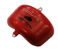 VERTICAL TROLLING GROUPER - Innesco del Polpo naturale per la pesca della Cernia Dentice Tonno - Colore Rosso - Made in Italy