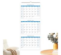 Vertical Wall Calendar | 25.98In 3 Month Vertical Planner | Paper Monthly Overview Calendar Tear Off Design Clear Date Layout Office Supply Organizer | Home Office Travel Workout Party Planning
