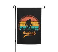 Verticale Bandiera Da Cortile 30X45Cm Bigfoot Believe In Yourself Even When Nobody Else Does Bandiere Da Giardino Resistente Benvenuto Bandiera Per Fattoria All'Aperto, Festa, Giardino