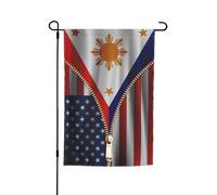 Verticale Bandiera Della Casa 30X45Cm Usa American And Philippines Filipine Friendship Bandiere Da Giardino Interno Bandiera Del Camion Per Balcone, Cortile, Giardino