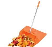 verticale da giardino, manico lungo, con manico ergonomico e borsa da raccolta, strumento per la pulizia esterna di foglie, ramoscelli, detriti, resistente per cortile, garage, patio