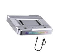Verticale Doppio Slot NVMe Enclosure USB3.2 20Gbps 2000MB/S Trasferimento Colore Illuminazione Disco Solido Alluminio Colore Dock di Stoccaggio Esterno