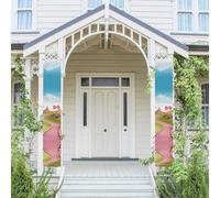 Verticale Portico Banner Appeso Porta Banner Candy Bella Terra Porta d'ingresso Portico Segno Appeso Bandiera Festa Banner Outdoor Stagionale Vacanza Matrimonio Yard Decor Fattoria Interno Parete
