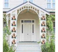 Verticale Portico Banner Appeso Porta Banner Sea Otter Porta Anteriore Portico Segno Appeso Bandiera Festa Banner Outdoor Stagionale Vacanza Matrimonio Yard Decor Fattoria Sfondo Parete Interna