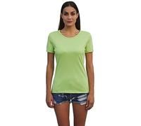 VERTICALIE - T-Shirt Donna Manica Corta Verde - Cotone Superior Pima Lusso - 100 % Made in Italy Milano - 5 Differenti Lunghezze M-L