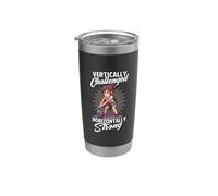 Verticalmente Sfidato Orizzontalmente Forte Allenamento Ragazza Breve Bicchiere termico in acciaio inox doppia parete