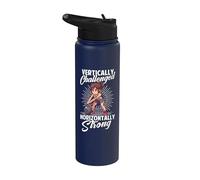 Verticalmente Sfidato Orizzontalmente Forte Allenamento Ragazza Breve Stainless Steel Insulated Water Bottle