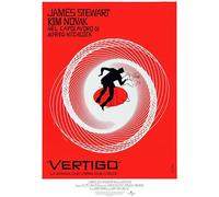 Vertigo | Manifesto originale restaurato | Stampa 70x100 cm | Alfred Hitchcock | Poster cult anni ‘50 | Cinema noir e thriller psicologico | SACWEBPHOTO
