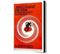 Vertigo Movie - Alfred Hitchcock - Stampa su tela con cornice, varie misure (A1 80x60 cm)
