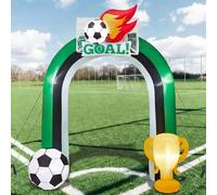 Vertintong L'arco gigante di gonfiaggio di calcio da 2,7 m per il partito di calcio decora con 1 ventilatore e 5 LED per lo stadio dell'allenatore della squadra