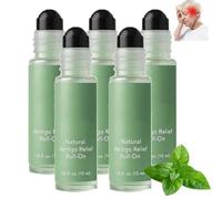 Vertisooth Roll-on anti-dizzy, Vertigo Ease Roller 10 ml, oli essenziali naturali e ad azione rapida per il supporto di vertigini e vertigini, aiuto rapido per nausea e squilibrio (5Pcs)