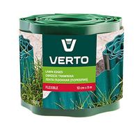 VERTO Bordo flessibile per prato e aiuole - verde - 9 m di lunghezza e 10 cm di altezza - in plastica resistente agli urti - facile da montare - Affidabile barriera radicale/bordo prato/aiuole