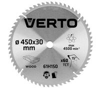 VERTO Lama per sega Widia 450 x 30 mm, 60 denti, spessore lama 2,5 mm, spessore