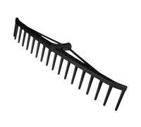 VERTO Rastrello da giardino, 64 cm, diametro 25 cm, pratica scopa a denti per racchiudere foglie e erba, con robusti denti in plastica