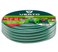 VERTO Tubo da giardino 1/2", lunghezza 20 m, 4 strati, resistente ai raggi UV, tubo flessibile per acqua con interno anti-alghe, pressione di scoppio 24 bar, verde