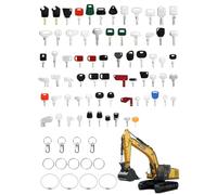 VERTOYCO Set di 70 chiavi universali per macchine da costruzione, compatibili con John, Deere, Cat, Toyota, Kubota, JCB, Hitachi, New Holland, Case, Clark, Massey Ferguson