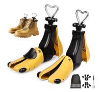 VerTrinix 2 Pezzi Allarga Scarpe Uomo Donna - Forme per Scarpe a 4 Direzioni Tendiscarpe Regolabili in Larghezza e Lunghezza Ideali per Scarpe Troppo Strette Adatti a Tutte le Misure (Giallo, 36-41)